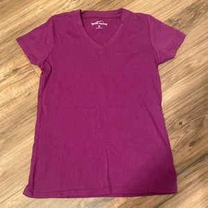 🛍Eddie Bauer | dark Purple V-Neck Tee